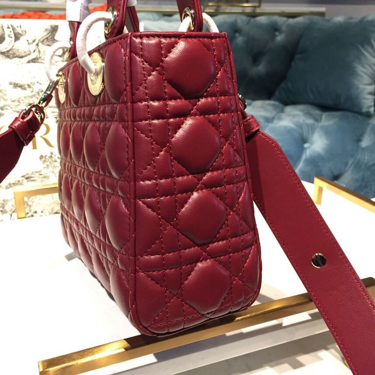 GLAMI Small Lady My ABCBag Cherry Red Cannage  For Women 20cm/8in CD