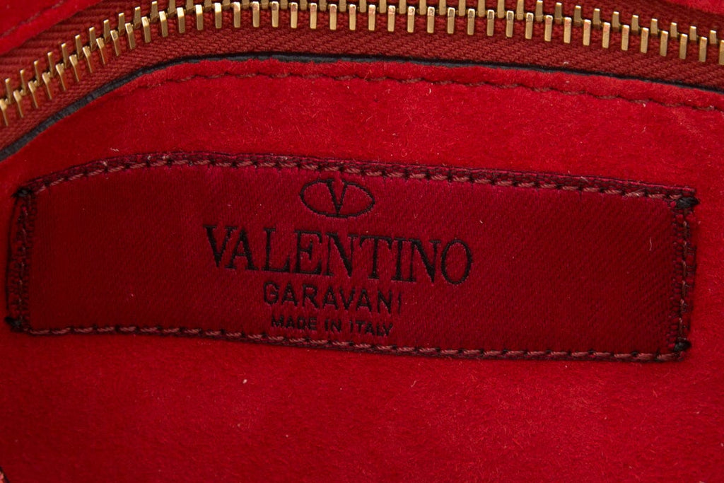 Valentino Ivory Rockstud Sequin Butterfly Handbag