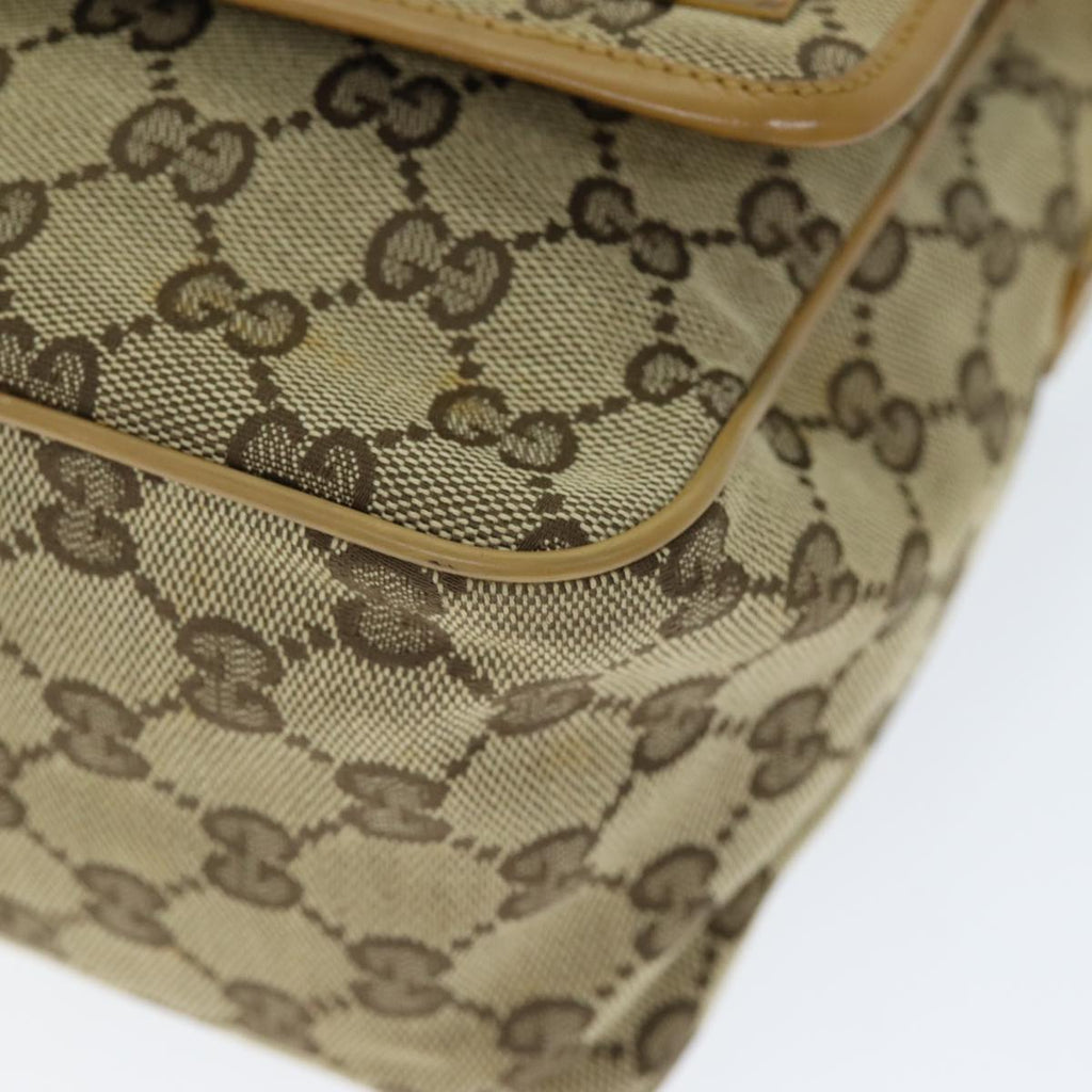 GUCCI GG Canvas Sherry Line Shoulder Bag Red Beige Brown 019 0375 75108