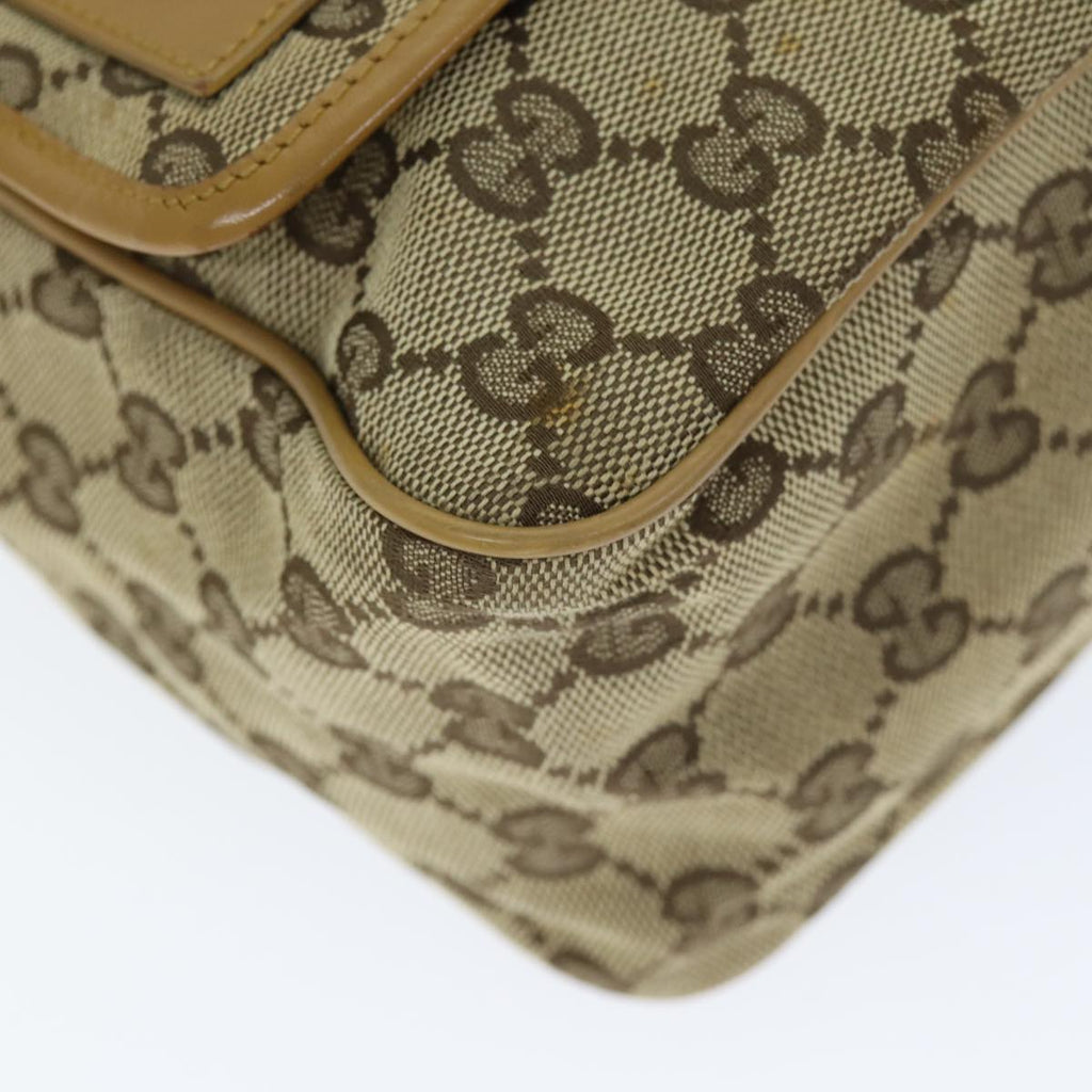 GUCCI GG Canvas Sherry Line Shoulder Bag Red Beige Brown 019 0375 75108