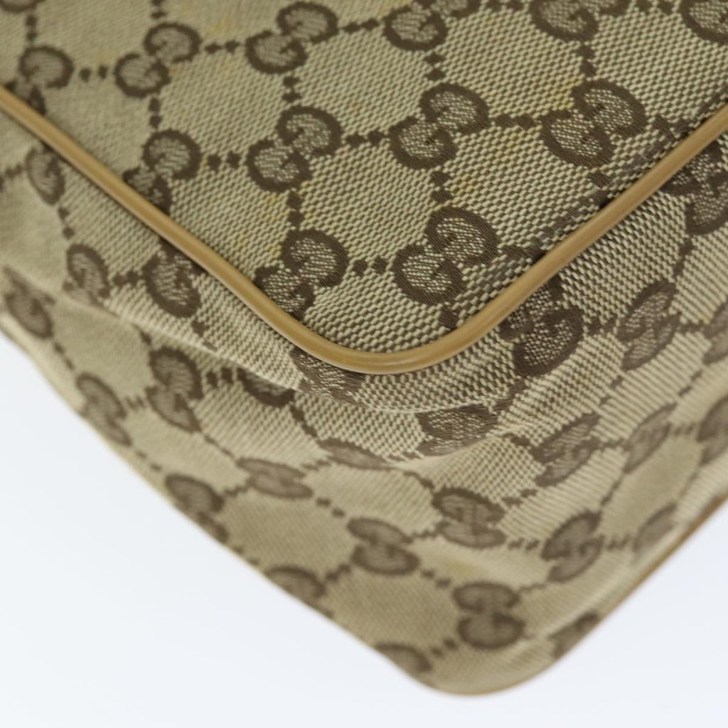 GUCCI GG Canvas Sherry Line Shoulder Bag Red Beige Brown 019 0375 75108