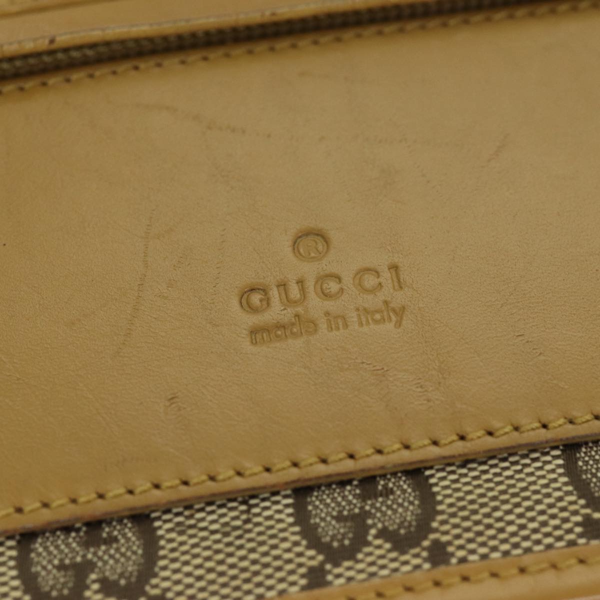 GUCCI GG Canvas Sherry Line Shoulder Bag Red Beige Brown 019 0375 75108