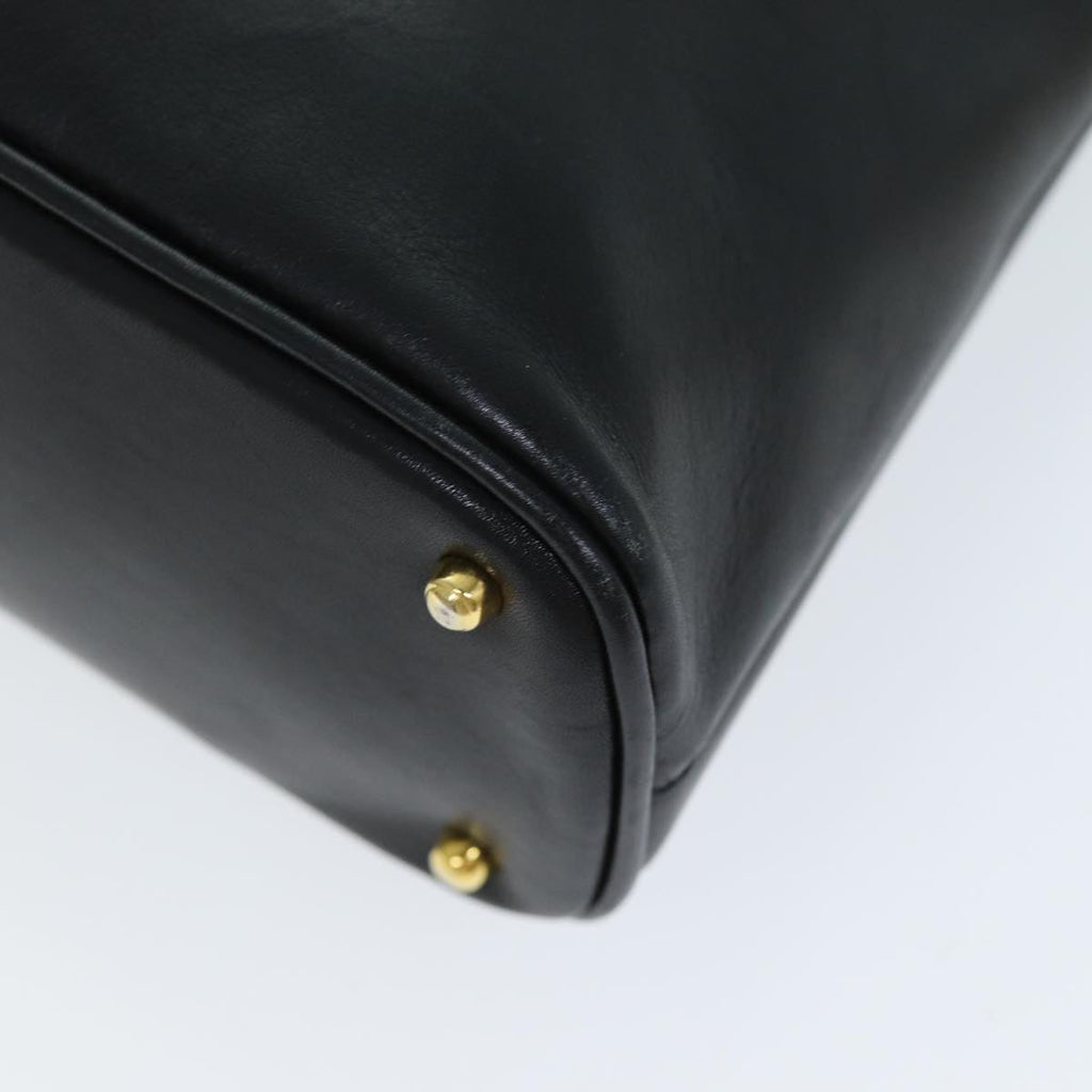 GUCCI Bamboo Hand Bag Leather 2way Black 000 1186 0289 75113