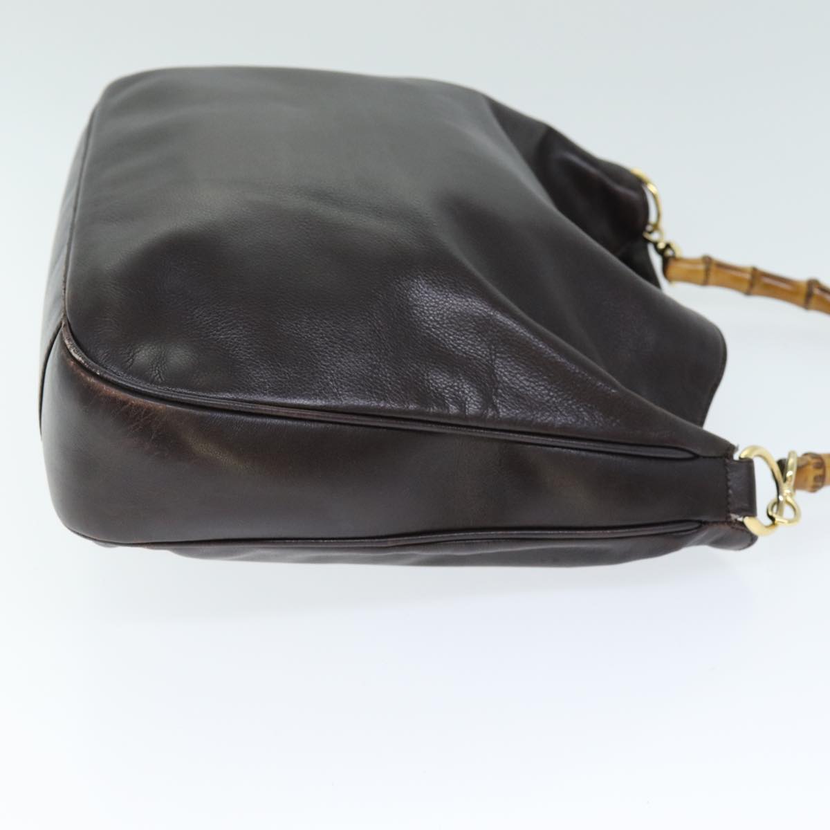 GUCCI Bamboo Shoulder Bag Leather 2way Brown 001 2113 1577 75114