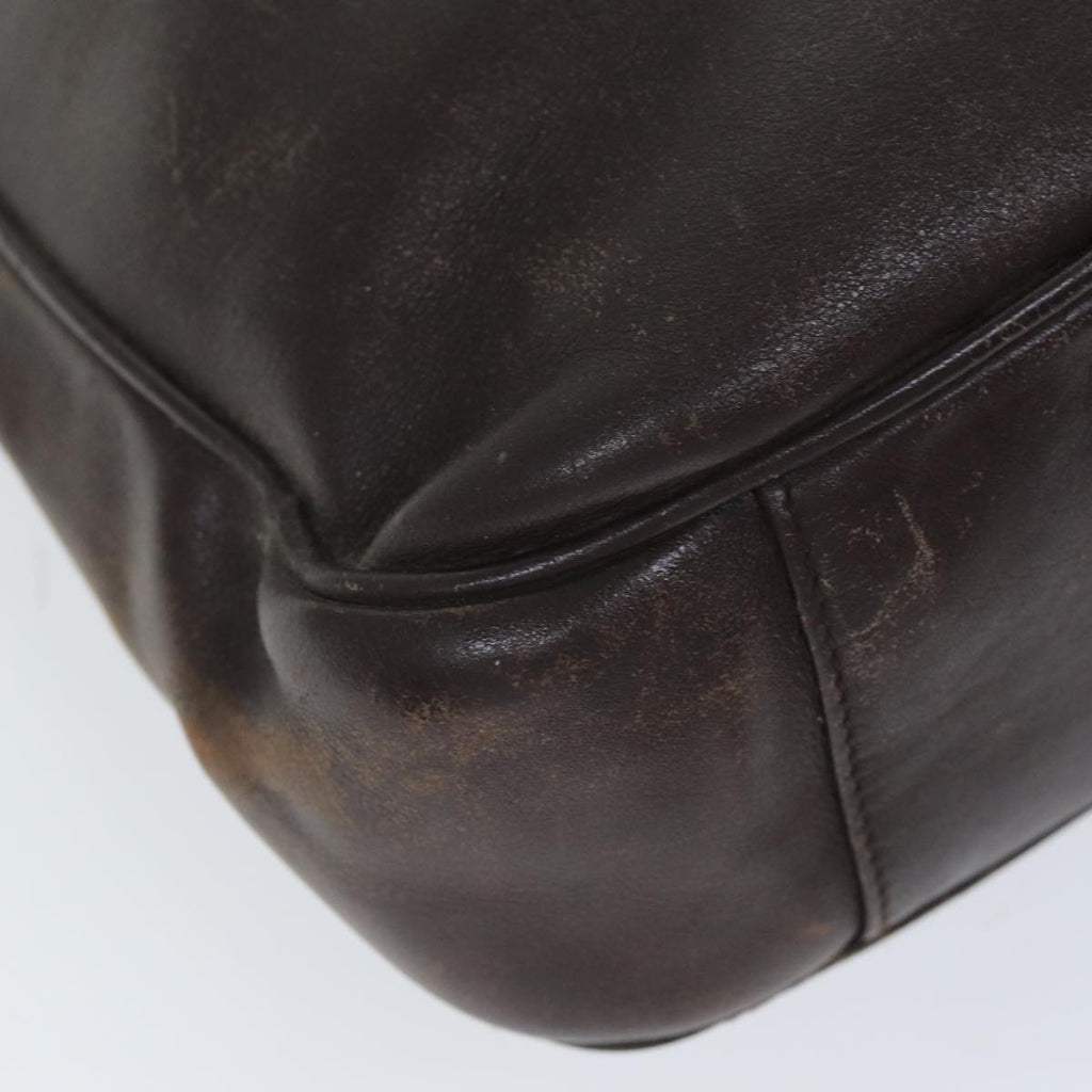 GUCCI Bamboo Hand Bag Leather 2way Brown 001 1638 75115