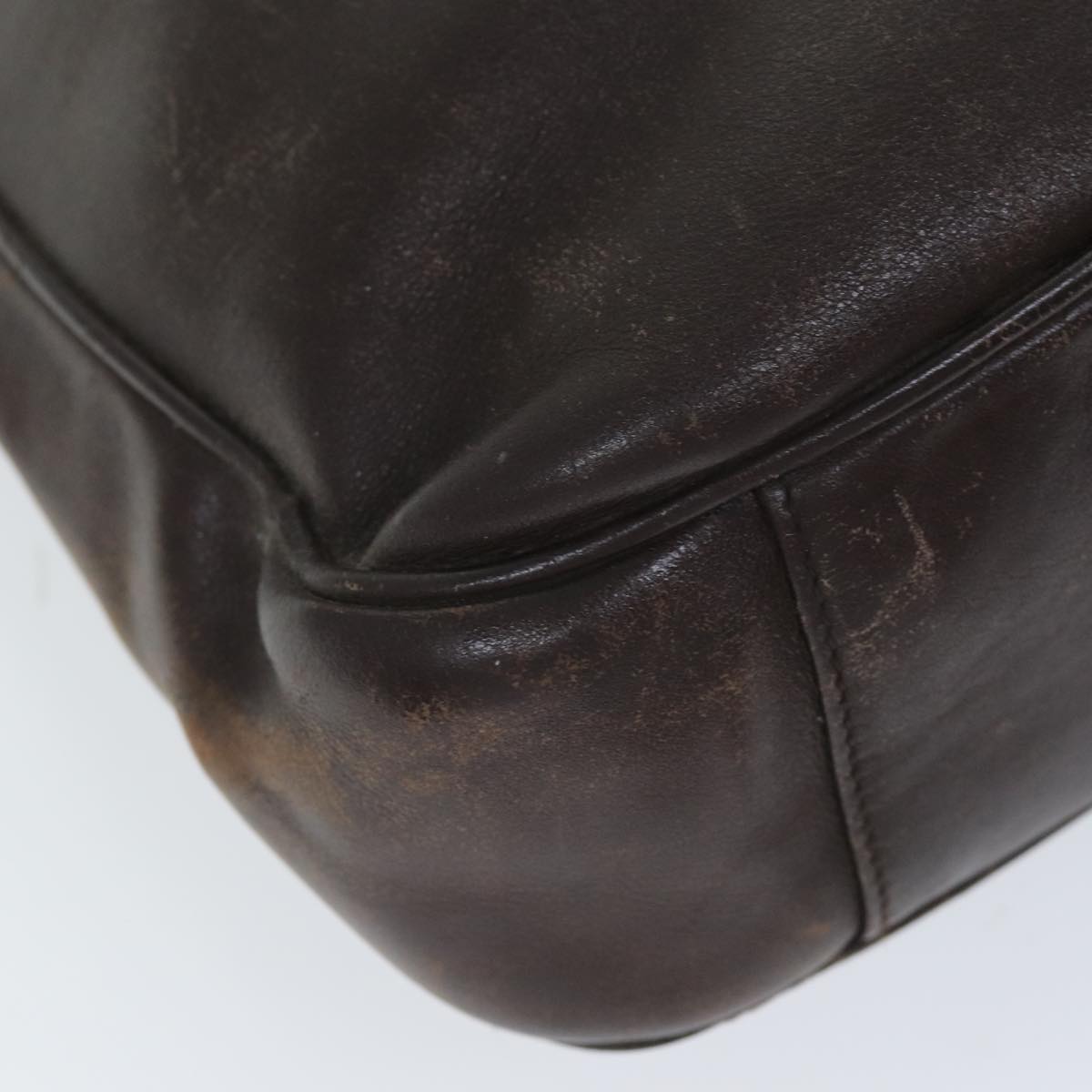 GUCCI Bamboo Hand Bag Leather 2way Brown 001 1638 75115