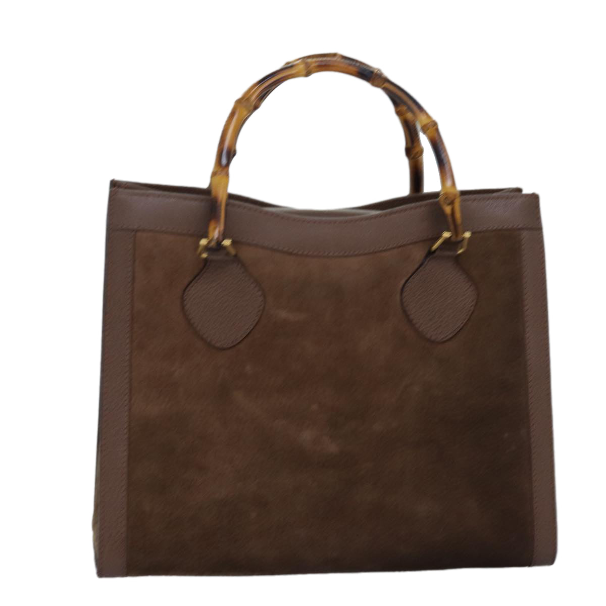 GUCCI Bamboo Tote Bag Suede Brown 002 2853 0260 0 75116