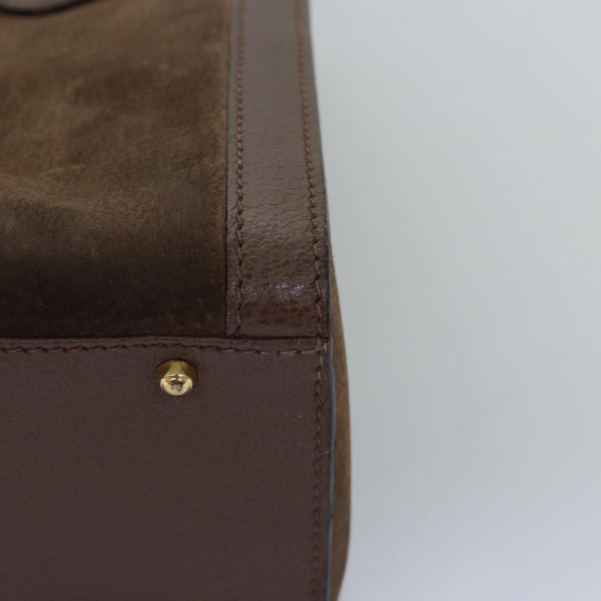 GUCCI Bamboo Tote Bag Suede Brown 002 2853 0260 0 75116