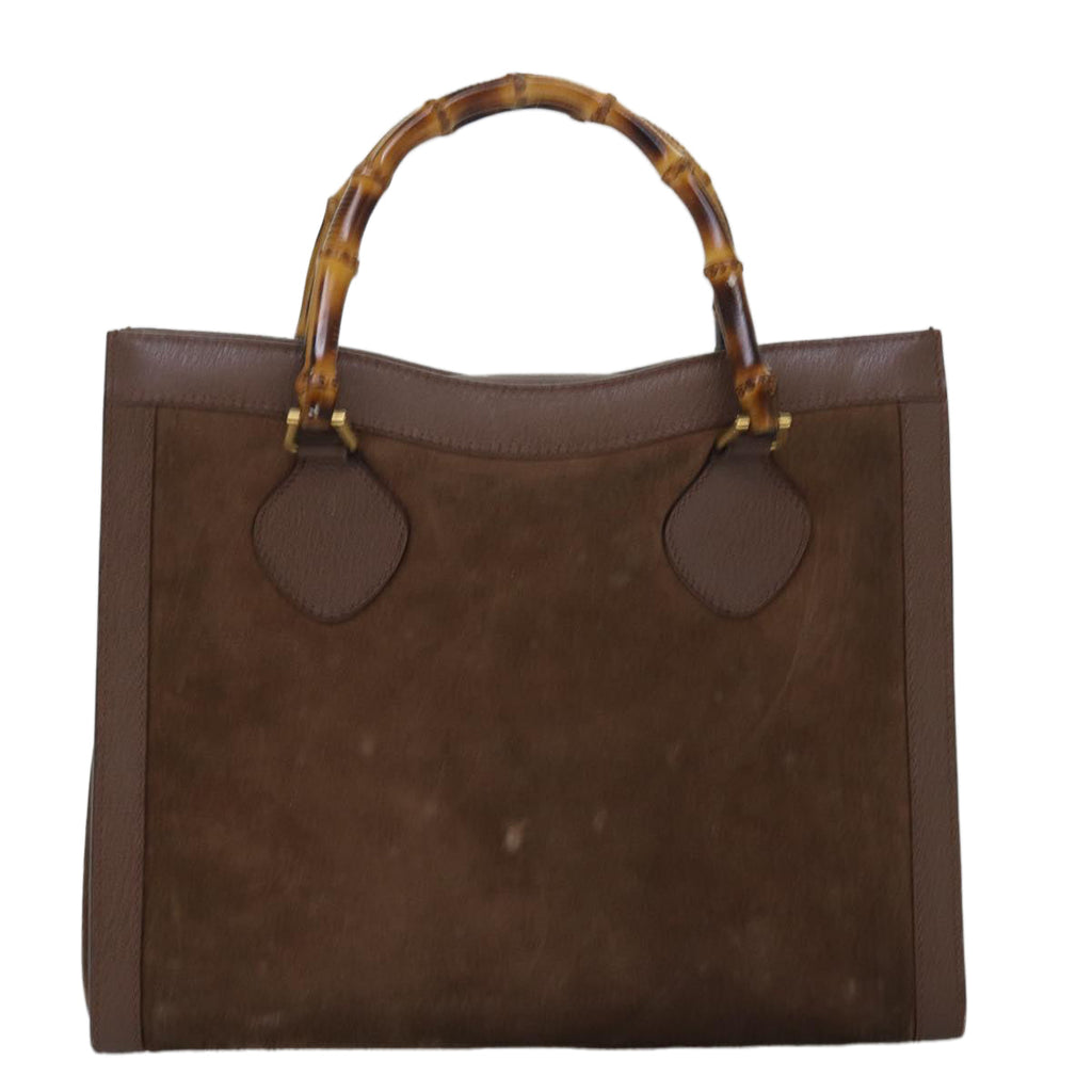 GUCCI Bamboo Tote Bag Suede Brown 002 2853 0260 0 75116