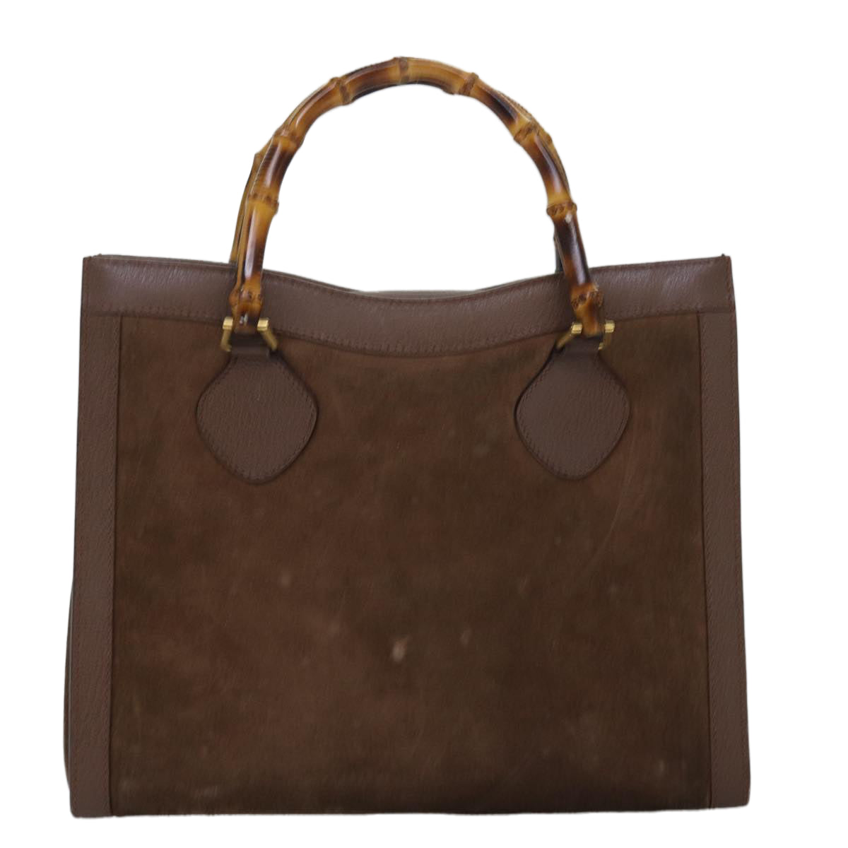 GUCCI Bamboo Tote Bag Suede Brown 002 2853 0260 0 75116