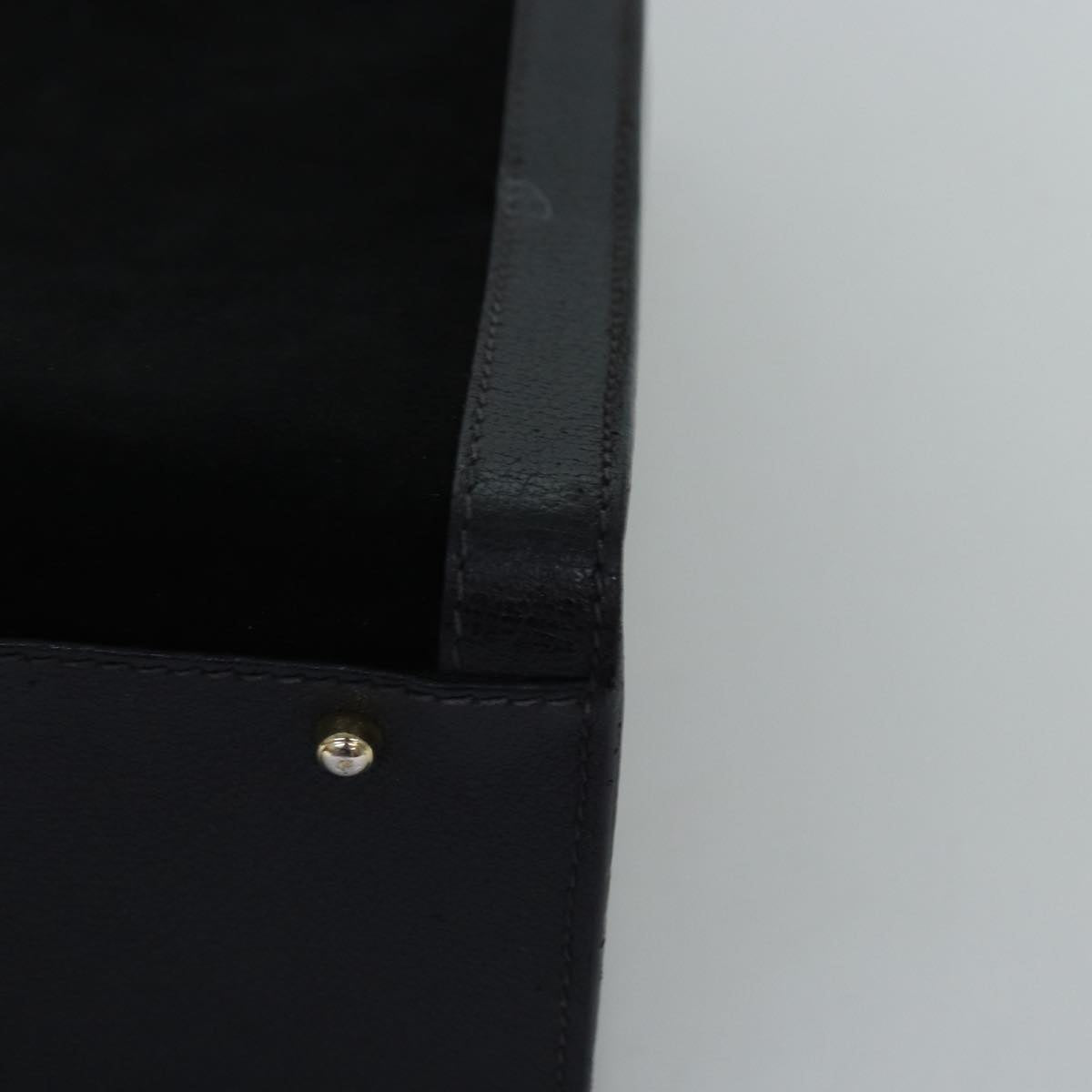 GUCCI Bamboo Tote Bag Suede Black 75117