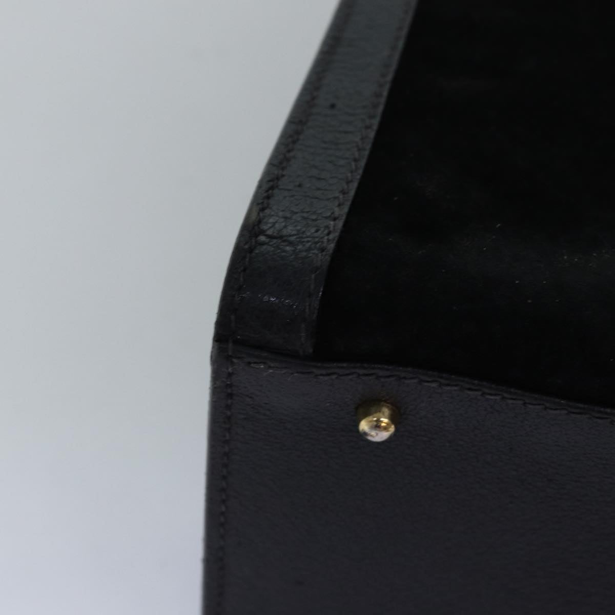 GUCCI Bamboo Tote Bag Suede Black 75117