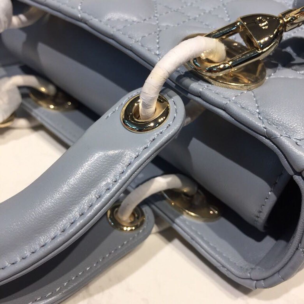 GLAMI Small Lady My ABCBag Denim Blue Cannage For Women 20cm/8in CD M0538OCAL_M90B