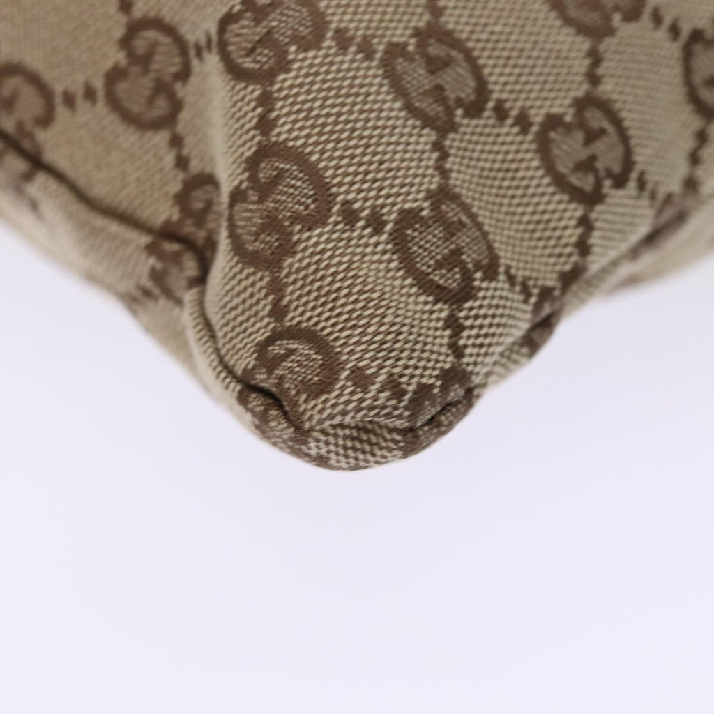 GUCCI GG Canvas Drawstring Pouch Beige 75149