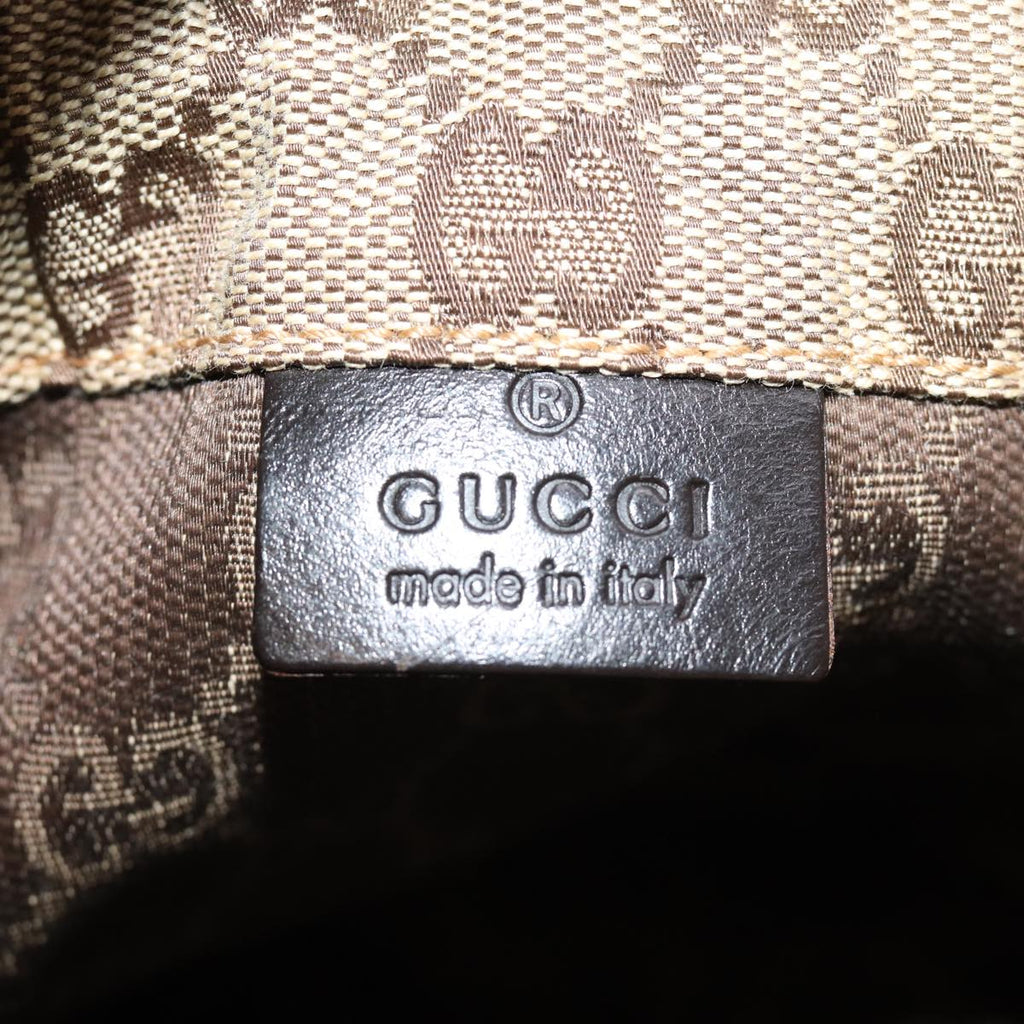 GUCCI GG Canvas Drawstring Pouch Beige 75149