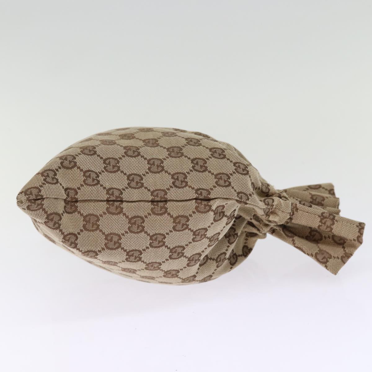 GUCCI GG Canvas Drawstring Pouch Beige 75149