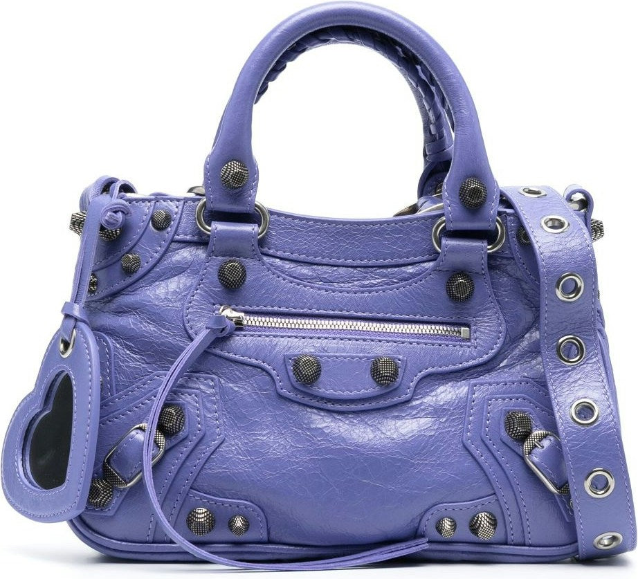 LE CAGOLE SMALL LEATHER SHOULDER BAG