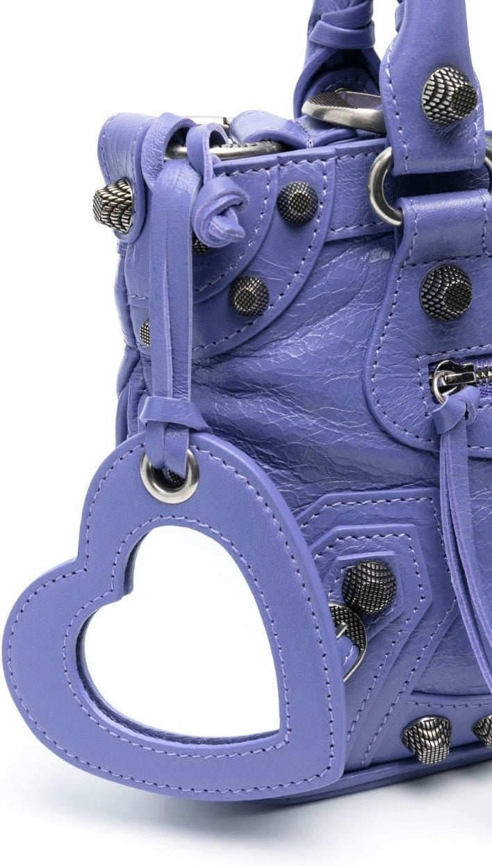 LE CAGOLE SMALL LEATHER SHOULDER BAG