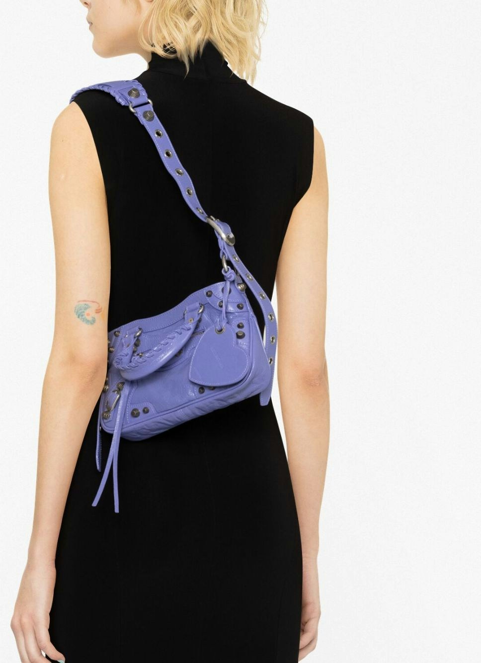 LE CAGOLE SMALL LEATHER SHOULDER BAG