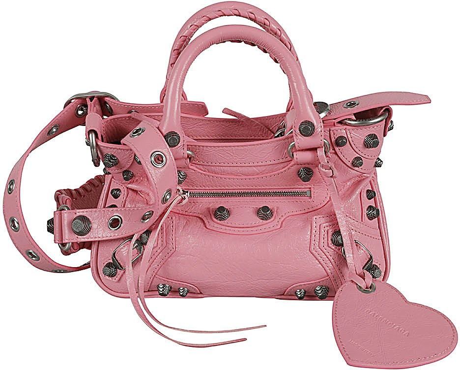 LE CAGOLE SMALL LEATHER SHOULDER BAG