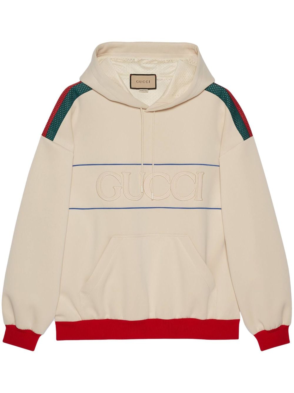 GUCCI Embroidered Logo-Detail Hoodie for Men