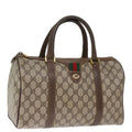 GUCCI GG Supreme Web Sherry Line Boston Bag PVC Beige Red 40 02 007 75319
