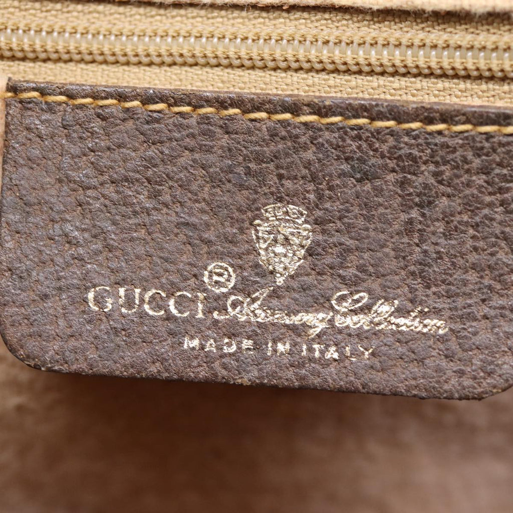 GUCCI GG Supreme Web Sherry Line Boston Bag PVC Beige Red 40 02 007 75319