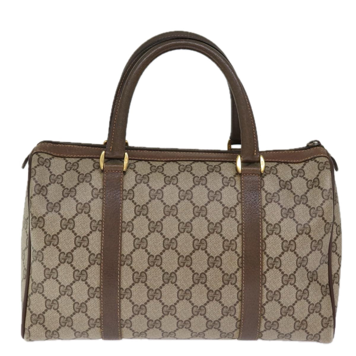 GUCCI GG Supreme Web Sherry Line Boston Bag PVC Beige Red 40 02 007 75319