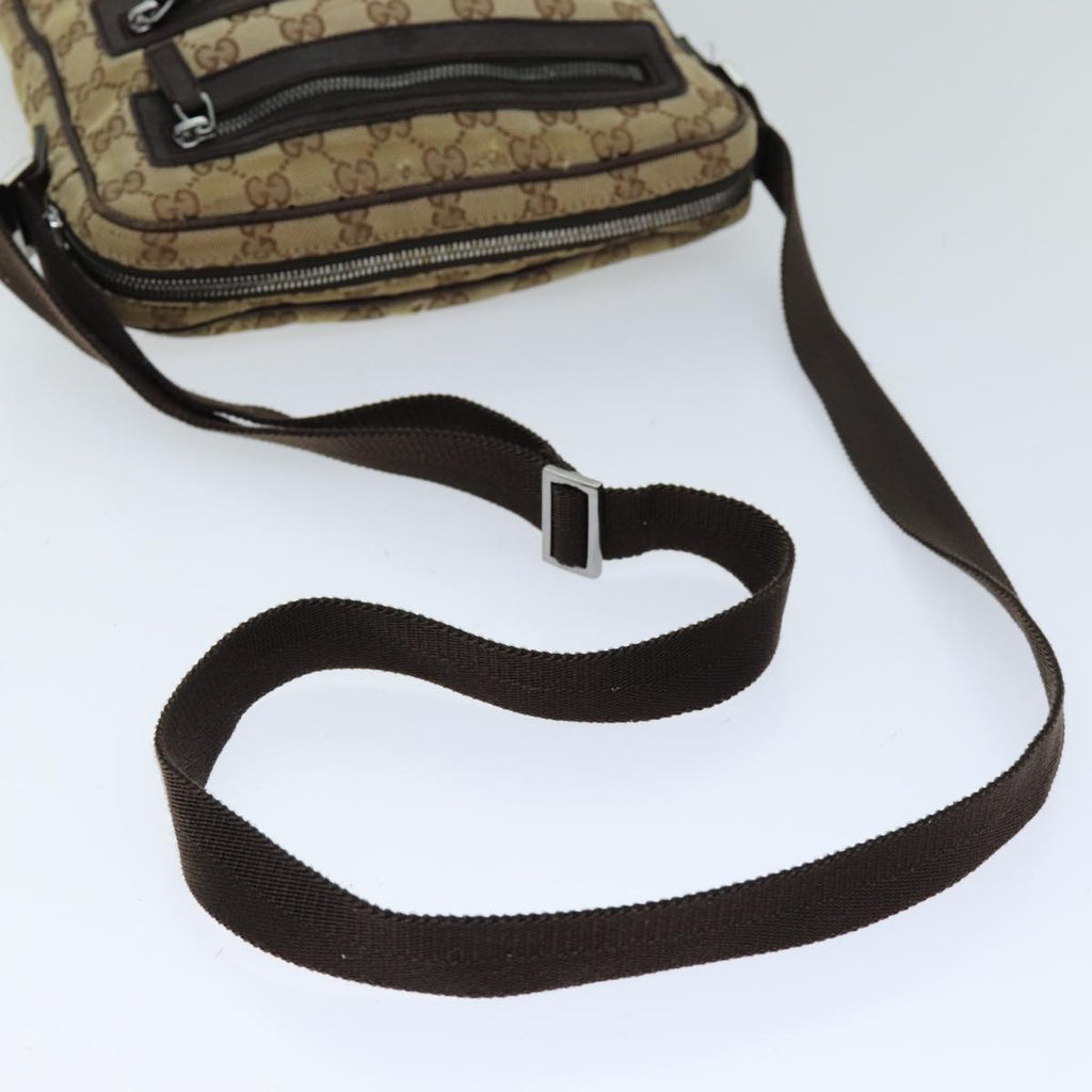 GUCCI GG Canvas Shoulder Bag Beige 92551 75348