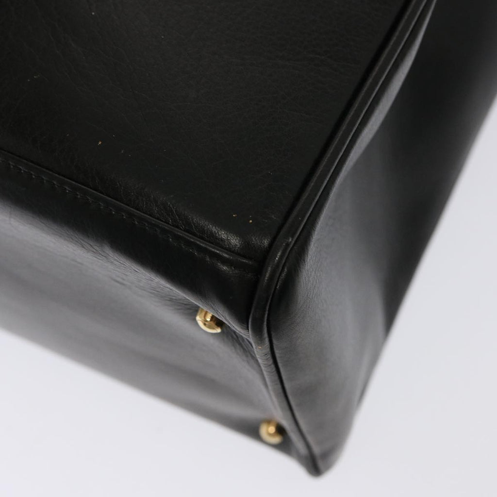 GUCCI Bamboo Tote Bag Leather 2way Black 002 2855 0322 0 75353