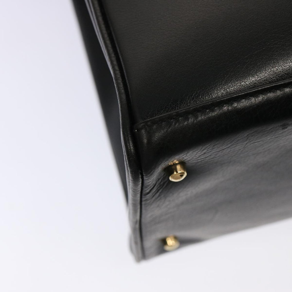 GUCCI Bamboo Tote Bag Leather 2way Black 002 2855 0322 0 75353
