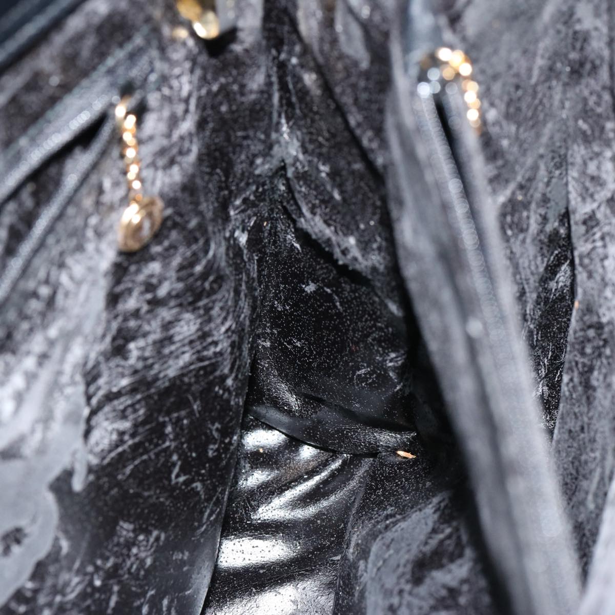 GUCCI Bamboo Tote Bag Leather 2way Black 002 2855 0322 0 75353