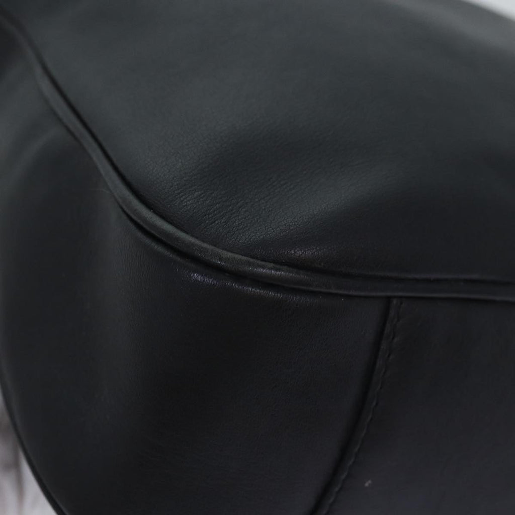GUCCI Bamboo Shoulder Bag Leather 2way Black 000 1448 1638 75354