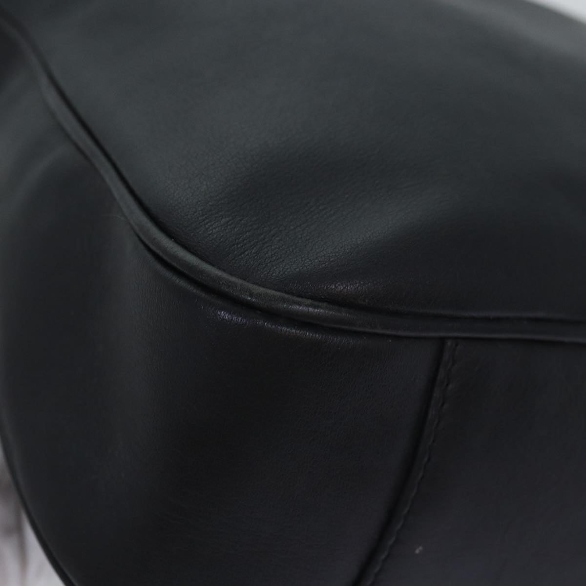 GUCCI Bamboo Shoulder Bag Leather 2way Black 000 1448 1638 75354