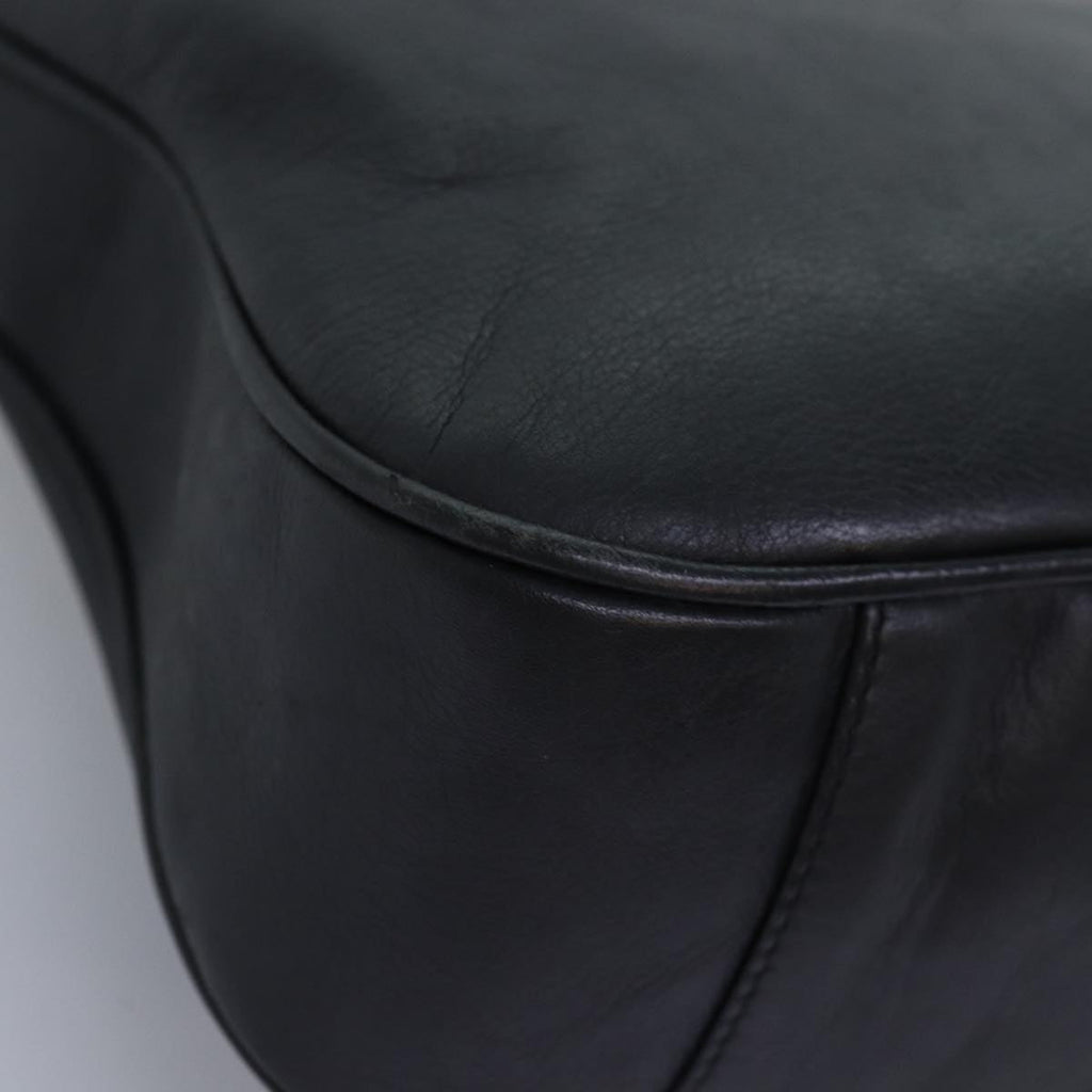 GUCCI Bamboo Shoulder Bag Leather 2way Black 000 1448 1638 75354