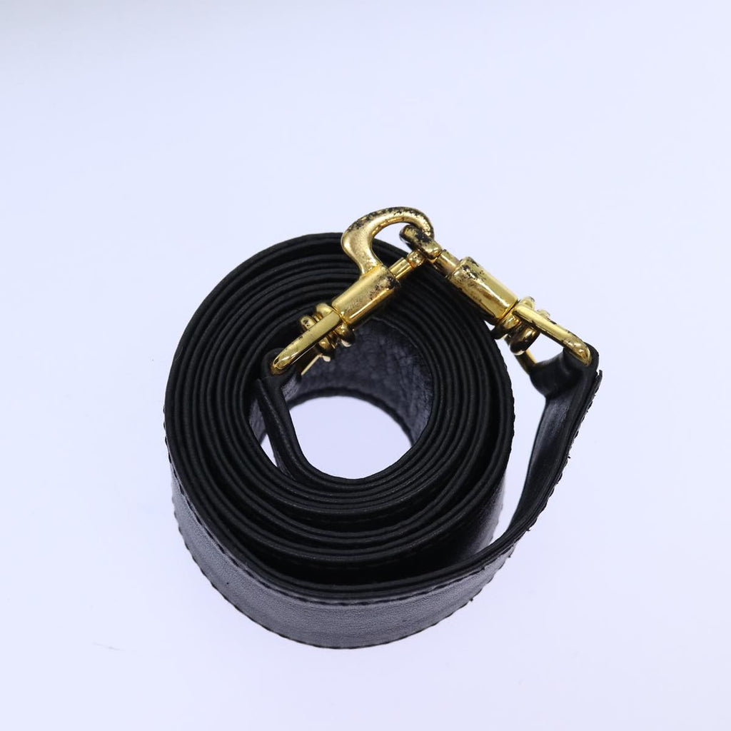 GUCCI Bamboo Shoulder Bag Leather 2way Black 000 1448 1638 75354