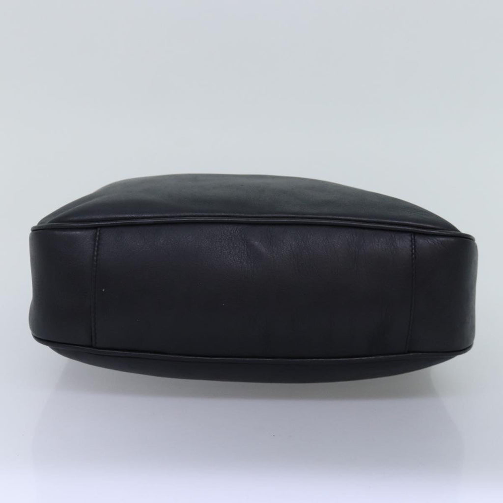 GUCCI Bamboo Shoulder Bag Leather 2way Black 000 1448 1638 75354
