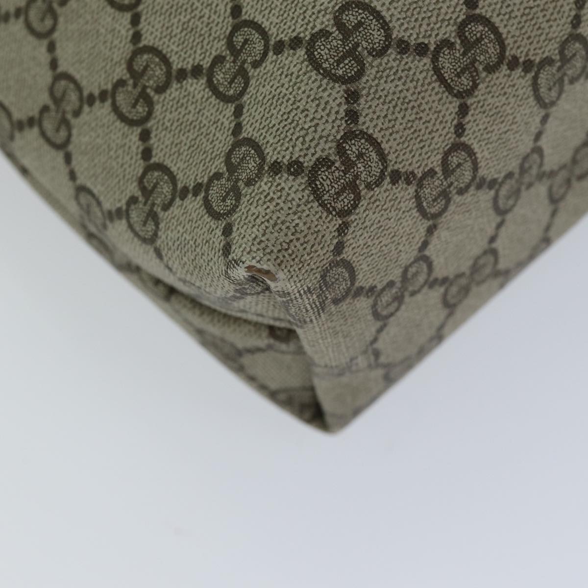 GUCCI GG Supreme Web Sherry Line Tote Bag PCVLeather Beige 39 02 003 75358
