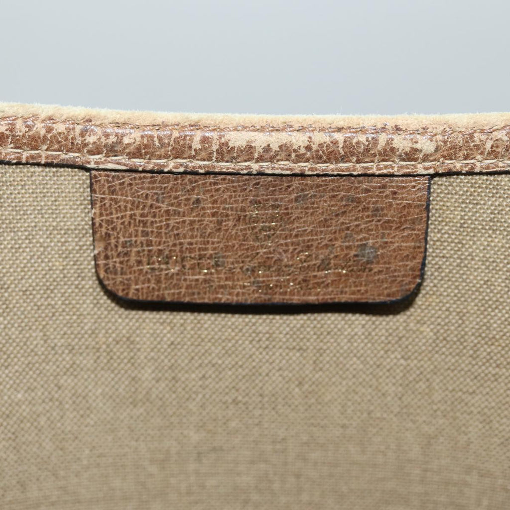 GUCCI GG Supreme Web Sherry Line Tote Bag PCVLeather Beige 39 02 003 75358