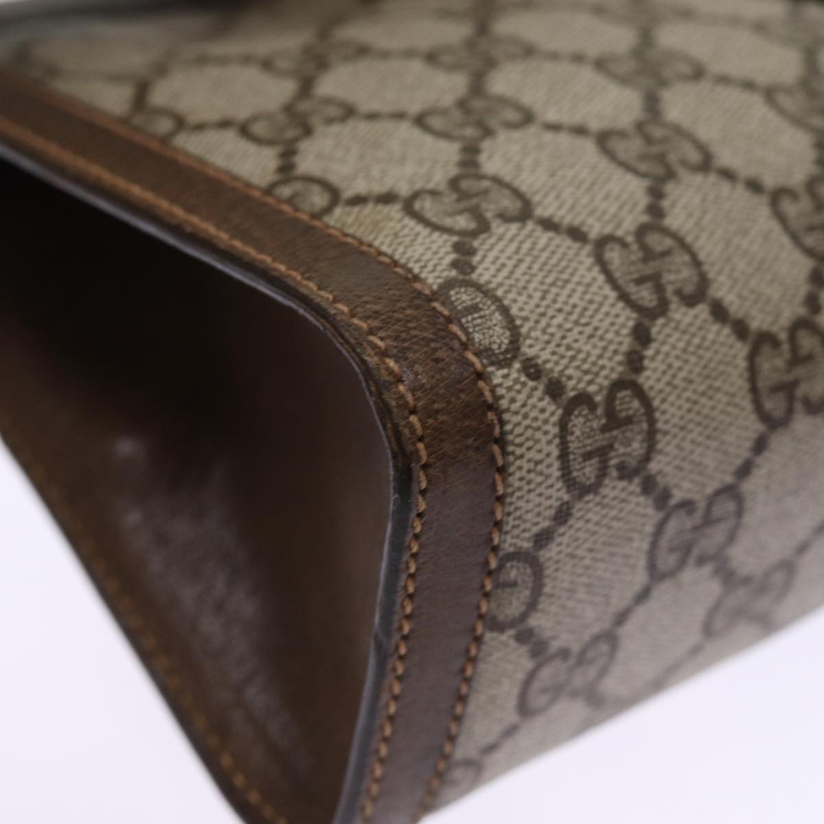 GUCCI GG Supreme Web Sherry Line Clutch Bag Beige Red 41 001 2125 28 75363