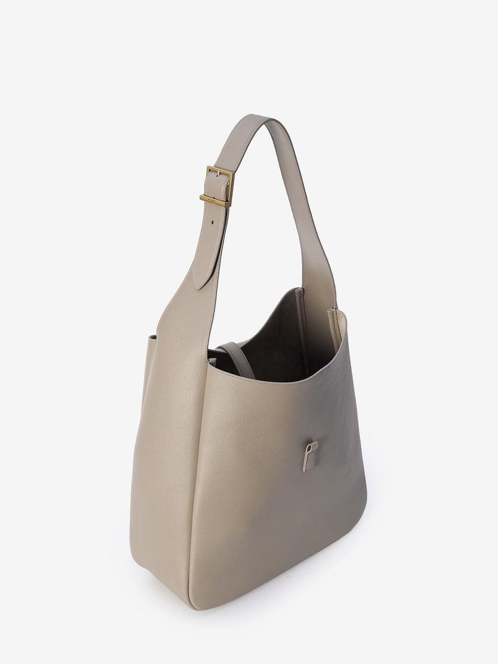LARGE LE 5 ÃƒÆ’Ã‚Â  7 DUSTY GREY LEATHER BAG