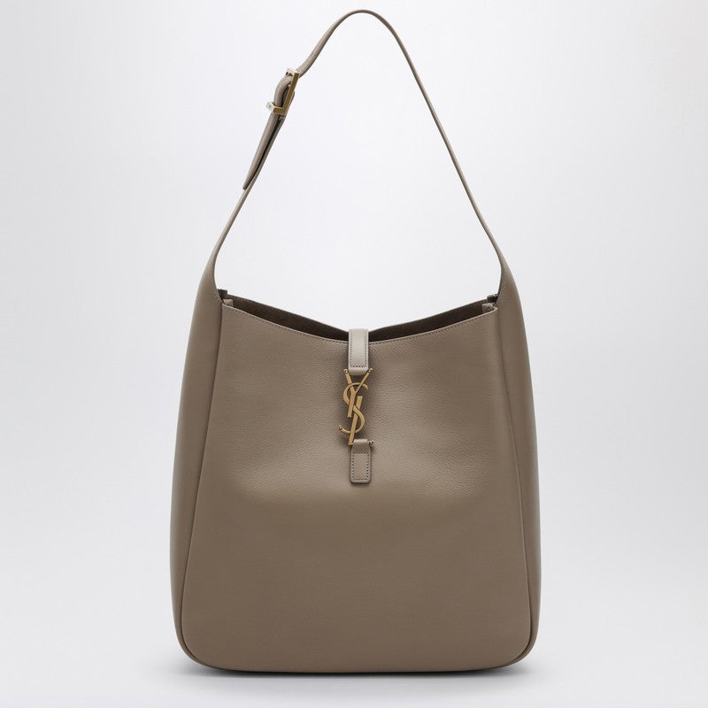 Saint Laurent Large Le 5 ÃƒÆ’Ã¢â€šÂ¬ 7 Dusty Grey Leather Bag Women