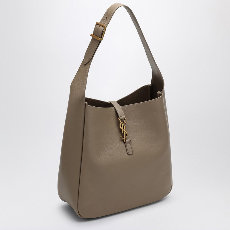 Saint Laurent Large Le 5 ÃƒÆ’Ã¢â€šÂ¬ 7 Dusty Grey Leather Bag Women