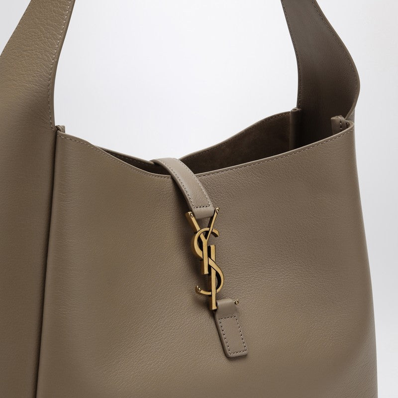 Saint Laurent Large Le 5 ÃƒÆ’Ã¢â€šÂ¬ 7 Dusty Grey Leather Bag Women