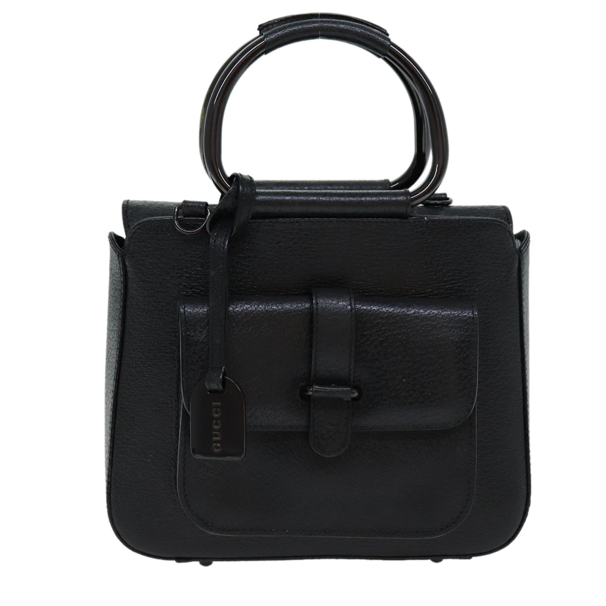 GUCCI Hand Bag Leather 2way Black 000 2058 3086 75404