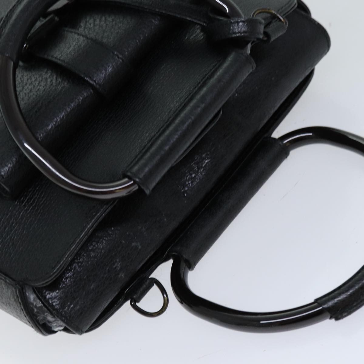 GUCCI Hand Bag Leather 2way Black 000 2058 3086 75404