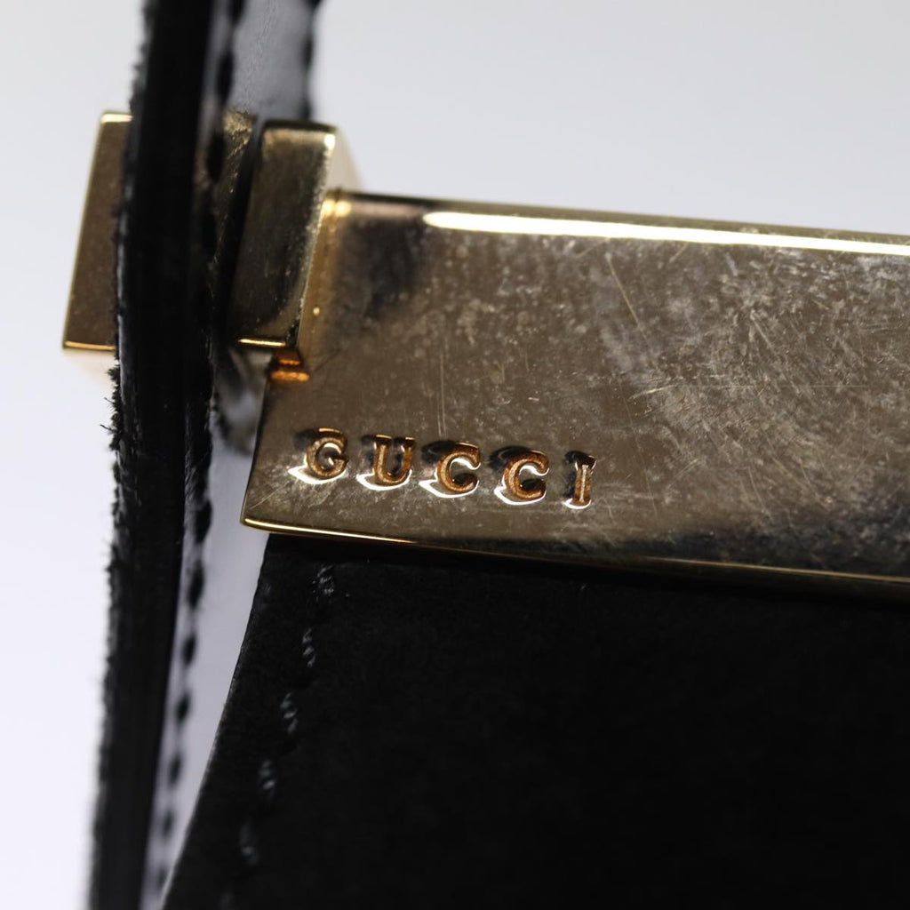 GUCCI Hand Bag Suede Black 001 2058 1928 0 75456