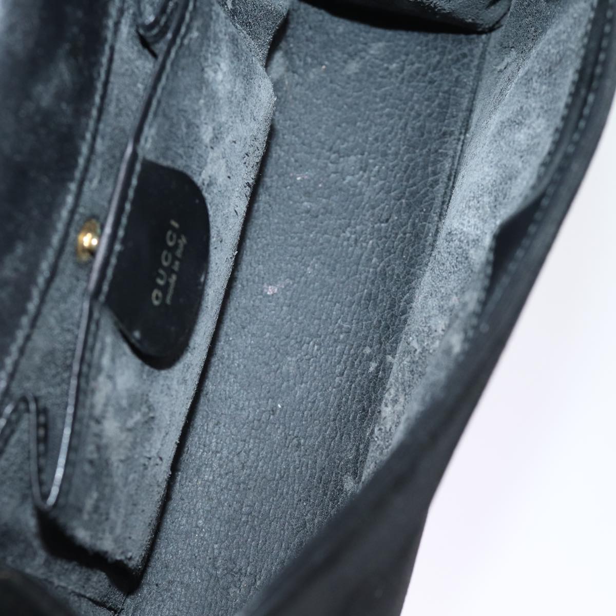 GUCCI Hand Bag Suede Black 001 2058 1928 0 75456