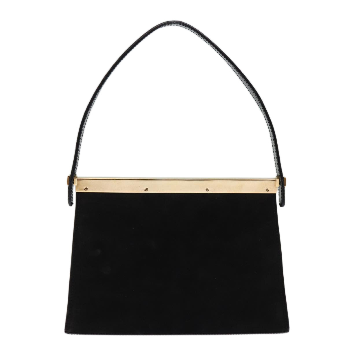 GUCCI Hand Bag Suede Black 001 2058 1928 0 75456