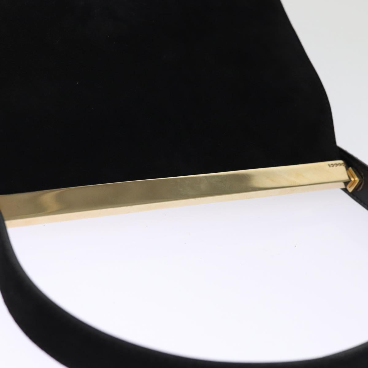 GUCCI Hand Bag Suede Black 001 2058 1928 0 75456